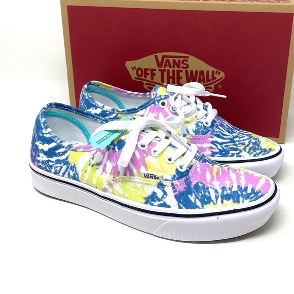 VANS Women's Size ComfyCush Authentic Tie-Dye Orchid Low Sneakers VN0A3WM749L - Picture 6 of 11
